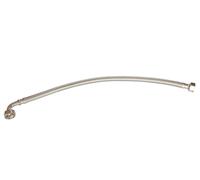 SOMATHERM FOR YOU, Flexible sanitaire 1/2" coudé 1500mm DN10 - Tuyau EPDM tressé acier inox - Raccords laiton nickelé - Écrou tournant - Norme ACS, certifié QB - Résistant et souple