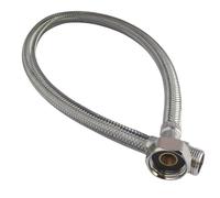 SOMATHERM FOR YOU, Flexible sanitaire 1/2" mâle avec écrou tournant 3/8", longueur 500mm, DN8, en acier inox et EPDM, étanchéité intégrée, norme ACS, certifié QB, souple et durable