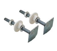 SOMATHERM FOR YOU, Jeu de 2 fixations pour lavabo sur paroi creuse avec rondelle excentrée 10x110 mm, idéal pour installation sur plaque de plâtre, couleur gris/argent