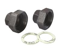 SOMATHERM FOR YOU, Jeu de 2 raccords union 26/34 avec écrou 40/49 en fonte, idéal pour raccorder un circulateur de chauffage Livré avec joints pour un montage facile
