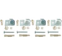 SOMATHERM FOR YOU, Kit de 2 fixations réglables pour radiateurs acier avec panneau à étrier - Inclus : 2 consoles, 2 vis (8x60 mm), 2 chevilles (10x60 mm), 2 systèmes anti-bruit (Lot de 2)