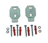 SOMATHERM FOR YOU, Kit de 2 pattes supports en acier 3mm pour lavabo, vis et chevilles incluses, idéal pour fixation sur mur plein (parpaing, brique), non adapté plaque de plâtre