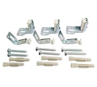 SOMATHERM FOR YOU, Kit de 3 fixations réglables pour radiateurs en acier à panneau sans étrier - Comprend 3 consoles, 6 vis (8x60 mm) et 6 chevilles (10x60 mm) pour installation facile