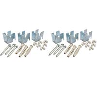 SOMATHERM FOR YOU, Kit de Fixations pour Radiateur Acier Lamellaire - 3 Fixations, 3 Vis (8x60 mm), 3 Chevilles (10x60 mm) - Installation Sécurisée et Durable, Facile à Installer (Lot de 2)