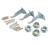 SOMATHERM FOR YOU, Kit de jeu de 3 fixations pour radiateur aluminium + 2 réductions droites et gauches M1" (26/34) - F1/2 (15x21) en laiton nickelé, facile à installer et durable