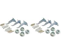 SOMATHERM FOR YOU, Kit de jeu de 3 fixations pour radiateur aluminium + 2 réductions droites et gauches M1" (26/34) - F1/2 (15x21) en laiton nickelé, facile à installer et durable (Lot de 2)