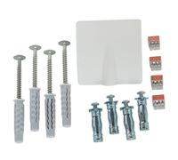 SOMATHERM FOR YOU, Kit d'installation complet pour radiateur électrique - Vis et chevilles pour paroi pleine et creuse, borniers 3 entrées, sortie de câble à encastrer