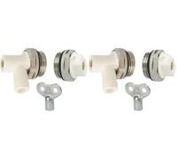 SOMATHERM FOR YOU, Kit Purgeur et Vidange pour Radiateurs M1/2 (15x21) - Comprend Purgeur d'Air, Robinet de Vidange et daptée - Entretien Facile et Efficace des Systèmes de Chauffage (Lot de 2)