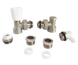 SOMATHERM FOR YOU - Kit radiateur rob SR Equerre 1/2 | Équipez facilement votre radiateur grâce à ce kit complet avec robinet manuel équerre.