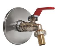 SOMATHERM for You, Kit Robinet d'arrosage orientable avec Applique Murale en Laiton chromé, poignée Plate, Installation Rapide, étanchéité assurée, Durable et esthétique, entrée 15/21