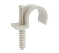 SOMATHERM FOR YOU, Lot de 10 clips de fixation en nylon pour tubes de 25 mm - Installation facile avec tige annelée de 6 mm - Idéal pour tous vos projets de plomberie