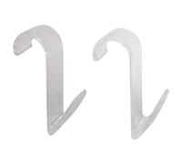 SOMATHERM FOR YOU, Lot de 2 crochets transparents pour sèche-serviette à tube rond - Idéal pour suspendre vos serviettes - Finition élégante et discrète - Pratique et fonctionnel
