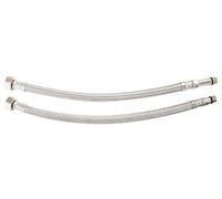 SOMATHERM FOR YOU, Lot de 2 flexibles sanitaires 300 mm DN8 - Raccords 3/8" et M 10/100 - Acier inoxydable, EPDM, étanchéité intégrée - Norme ACS, certifié QB - Souples et durables
