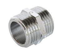 SOMATHERM FOR YOU, Mamelon en laiton nickelé double mâle 15/21 - Raccord durable pour tuyauteries d'eau chaude et froide - Étanchéité sur filet ou joint plat - Installation facile