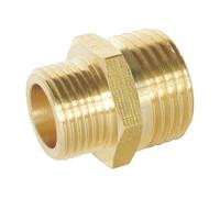 SOMATHERM FOR YOU, Mamelon laiton brut à visser réduit double mâle 15/21-12/17, sachet de 2 pièces, idéal pour raccordement rapide en eau sanitaire et chauffage, résistant à la corrosion