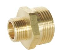 SOMATHERM FOR YOU, Mamelon laiton brut à visser réduit double mâle 20/27-12/17, sachet de 2 pièces, idéal pour raccordement rapide en eau sanitaire et chauffage, résistant à la corrosion