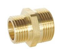 SOMATHERM FOR YOU, Mamelon laiton brut à visser réduit double mâle 20/27-15/21, raccord durable pour réseaux d'eau sanitaire et chauffage, compatible avec tous raccords filetés