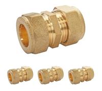 SOMATHERM FOR YOU, Manchon à compression en laiton pour tube cuivre Ø14 - Raccordement plomberie durable - Compatible avec tous tubes cuivre - Idéal pour eau chaude et froide (Lot de 4)