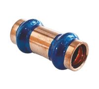 SOMATHERM FOR YOU, Manchon égal cuivre à sertir FF Ø16 - Raccord à sertir certifié ATEC et QB - Joint d’étanchéité EPDM - Pression max 16 bars - Température max 95°C - Profil V