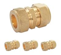 SOMATHERM FOR YOU, Manchon laiton égal bague à compression pour tube cuivre Ø18 - Raccordement plomberie durable - Compatible avec tous tubes cuivre - Idéal pour eau chaude/froide (Lot de 4)