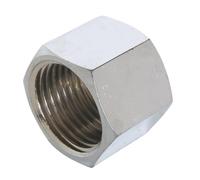 SOMATHERM FOR YOU, Manchon laiton nickelé double femelle 15/21 pour raccordements plomberie, compatible avec tous raccords laiton, étanchéité sur filet ou joint plat