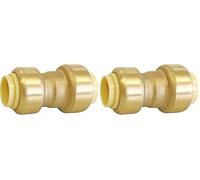 SOMATHERM FOR YOU, Manchon laiton réduit à clipser pour tubes cuivre, PER ou multicouche Ø16-Ø14, installation rapide et facile, raccord démontable, durable, pression max 4 bars (Lot de 2)