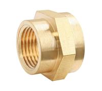 SOMATHERM FOR YOU, Manchon laiton réduit double femelle 15/21-12/17 pour raccordements plomberie, compatible avec tous raccords laiton, étanchéité sur filet ou joint plat