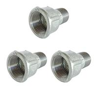 SOMATHERM FOR YOU, Manchon réduit en fonte galvanisée Femelle 33/42 Mâle 26/34 - Raccords résistants à la corrosion, idéal pour réseaux d'eau chaude et froide, N°246 (Lot de 3)