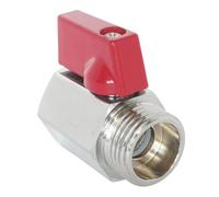 SOMATHERM FOR YOU, Mini vanne laiton chromé 1/4 de tour MF 15/21, passage intégral Ø40 mm, idéale pour couper l'eau sans réduire le débit, parfaite pour installations visibles