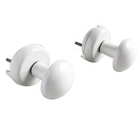 SOMATHERM FOR YOU, Patères O blanches à visser pour sèche-serviette à tube plat - Lot de 2 - Fixation par vis - Idéal pour décoration et confort dans la salle de bain