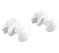 SOMATHERM FOR YOU, Patères O blanches pour sèche-serviette à visser - Lot de 2 - Fixation par vis - Idéal pour tubes ronds - Accessoire pratique et décoratif pour votre salle de bain
