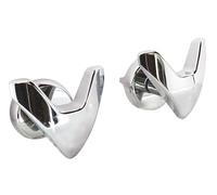 SOMATHERM FOR YOU, Patères V chromées pour sèche-serviette à visser - Lot de 2 - Fixation facile sur tubes plats - Idéal pour une déco moderne et pratique - Finition élégante