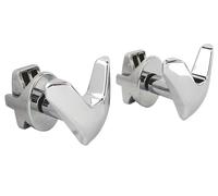 SOMATHERM FOR YOU, Patères V Chromées pour Sèche Serviette - Lot de 2 à Visser pour Tubes Ronds - Fixation Facile - Idéal pour Salle de Bain - Finition Élégante et Durable