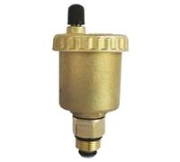 SOMATHERM FOR YOU, Purgeur d'air automatique M12/17 en laiton brossé, sortie verticale, max 110°C, 10 bars, avec valve d'isolement pour un remplacement facile, idéal chauffage
