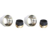 SOMATHERM FOR YOU, Raccord à compression 3/4 EK pour tube cuivre Ø18 - Installation facile et rapide, conforme aux normes ACS, idéal pour eau chaude et froide, couleur gris/argent (Lot de 2)