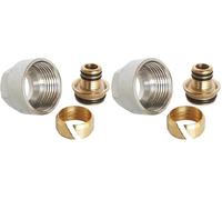SOMATHERM FOR YOU, Raccord à compression 3/4" pour tube multicouche Ø20 mm - Installation facile et rapide - Norme ACS - Compatible eau chaude et froide - Couleur gris/argent (Lot de 2)