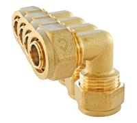 SOMATHERM FOR YOU, Raccord à compression coude égal PER Ø12 - Installation rapide et fiable - Normé ACS - Compatible avec tube PER 12 mm - Pression max 10 bars - Température 5°C à 90°C (Lot de 4)
