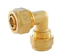 SOMATHERM FOR YOU, Raccord à compression coude égal PER Ø20 - Installation rapide et fiable - Normé ACS - Compatible avec tube PER diamètre 20 - Pression max 10 bars - Eau chaude/froide