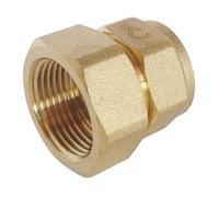 SOMATHERM FOR YOU, Raccord à compression femelle 20/27 pour tube PER Ø25 - Installation rapide et fiable - Normé ACS - Pression max 10 bars - Température de 5°C à 90°C - Jaune