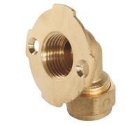 SOMATHERM FOR YOU, Raccord à compression femelle coudé 105° 15/21 pour tube PER Ø16 - Installation facile, pression max 10 bars, température de 5°C à 90°C, compatible avec coquille PVC