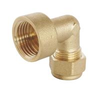 SOMATHERM FOR YOU, Raccord à compression femelle coudé 15/21 pour tube PER Ø12 - Installation facile et rapide - Normé ACS - Pression max 10 bars - Température de 5°C à 90°C