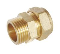 SOMATHERM FOR YOU, Raccord à compression laiton 12/17 pour tube cuivre Ø14 - Mâle - Idéal pour plomberie, réseaux d'eau sanitaire et chauffage - Étanchéité filet ou joint plat