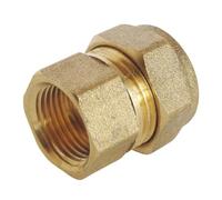 SOMATHERM FOR YOU, Raccord à compression laiton femelle 15/21 pour tube cuivre Ø14 - Idéal pour plomberie, réseaux d'eau sanitaire et chauffage - Étanchéité filet ou joint plat