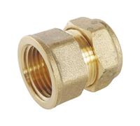 SOMATHERM FOR YOU, Raccord à compression laiton femelle 15/21 pour tube cuivre Ø16 - Idéal pour plomberie, réseaux d'eau sanitaire et chauffage - Étanchéité filet ou joint plat