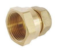 SOMATHERM FOR YOU, Raccord à compression laiton femelle 20/27 pour tube cuivre Ø16 - Idéal pour plomberie, réseaux d'eau sanitaire et chauffage - Étanchéité filet ou joint plat