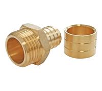 SOMATHERM FOR YOU, Raccord à glissement mâle 12/17 pour tube PER Ø12 mm - Sachet de 2 pièces - Assemblage rapide, résistant à la corrosion, pression max 10 bars, T°C 5-90°C