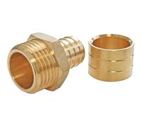 SOMATHERM FOR YOU, Raccord à glissement mâle 15/21 pour tube PER Ø20 mm - Assemblage rapide, conforme norme NF 545, résistant à la corrosion, pression max 10 bars, utilisation de 5°C à 90°C