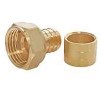 SOMATHERM FOR YOU, Raccord à glissement pour tube PER Ø20 mm - Ecrou tournant 20/27 (3/4") - Sachet de 2 pièces - Assemblage rapide, résistant à la corrosion, pour chauffage et sanitaire