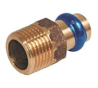 SOMATHERM FOR YOU - Raccord à Sertir Droit Fixe Ø12 - Mâle 3/8 - Témoin de Sertissage - Joint d'Étanchéité EPDM - Profil de Sertissage V - Pression Maxi 16 Bars - Température Maximum 120°C