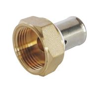 SOMATHERM FOR YOU, Raccord à sertir écrou tournant 15/21 pour tube PER Ø20 - Installation rapide et fiable, acier inoxydable, compatible avec profils H, U, RF, pression max 10 bars